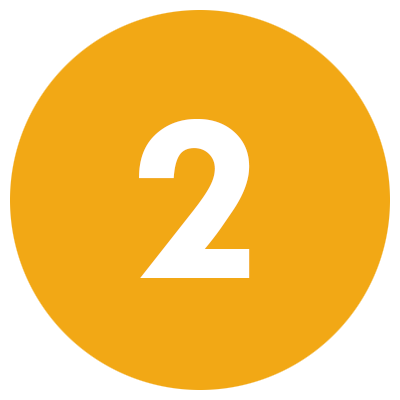 Orange colored circle with the number 2